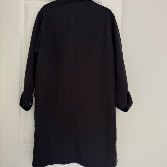 Zara women’s black button trench jacket coat size small 4 6 - Picture 2 of 4